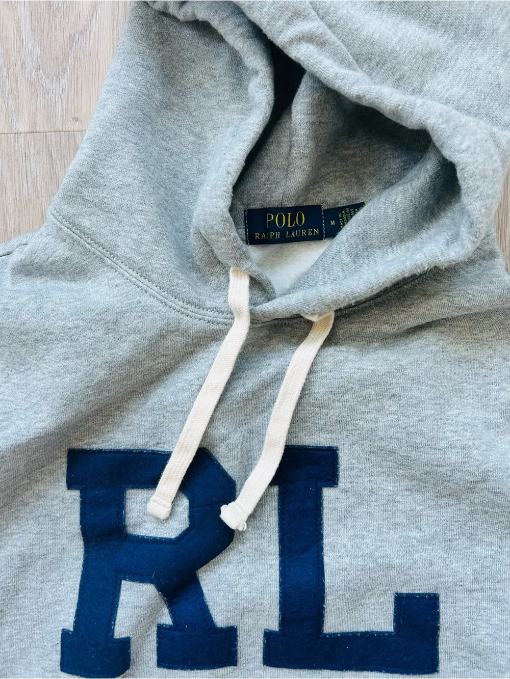 Polo Ralph Lauren Bold RL Logo Gray Sweatshirt Hoodie